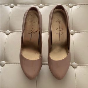 Beige Jessica Simpson Platform Heels